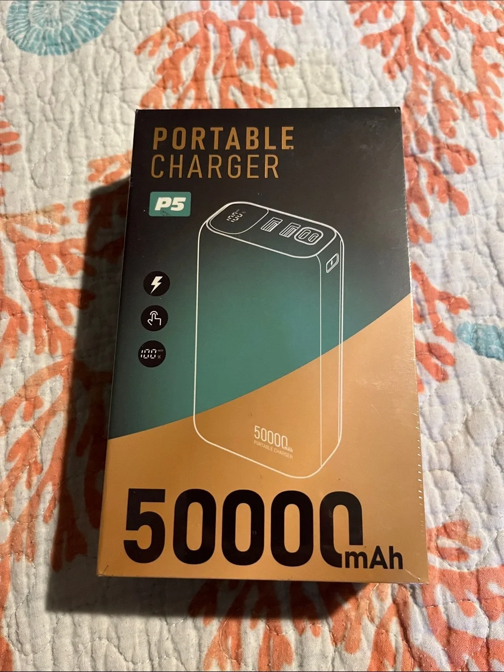 Portable Charger 50000mAh Power Bank - Green and Gold